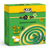Спирали от комаров Nadzor, 10 шт (кокосовая мука)
